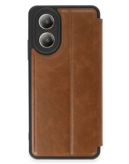 Newface Oppo A38 Kılıf Flip Cover - Taba