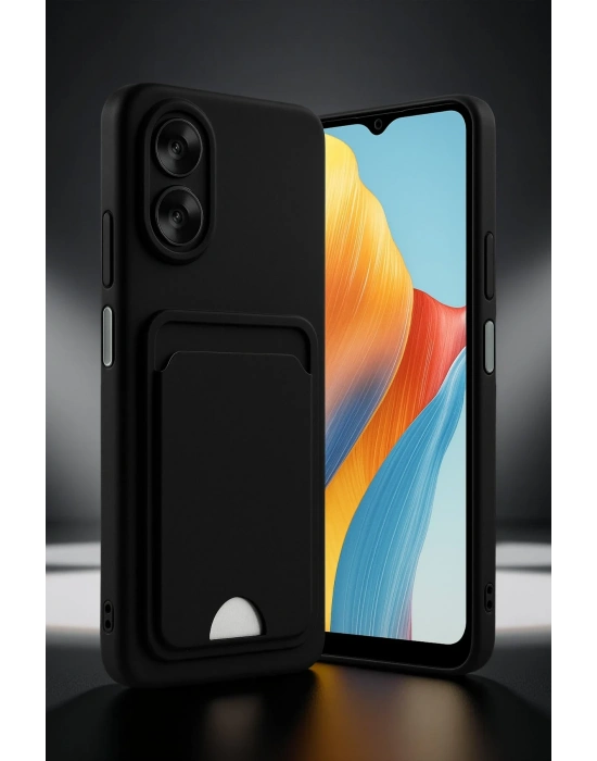 Newface Oppo A38 Kılıf Kelvin Kartvizitli Silikon - Bordo