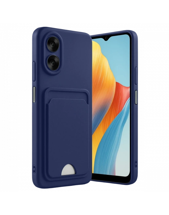 Newface Oppo A38 Kılıf Kelvin Kartvizitli Silikon - Lacivert