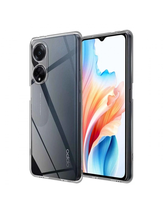 Newface Oppo A38 Kılıf Lüx Şeffaf Silikon