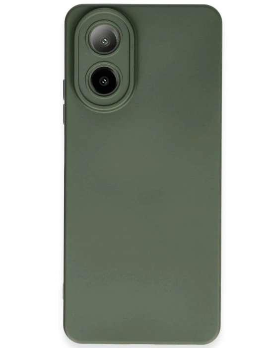 Newface Oppo A38 Kılıf Nano içi Kadife Silikon - Koyu Yeşil