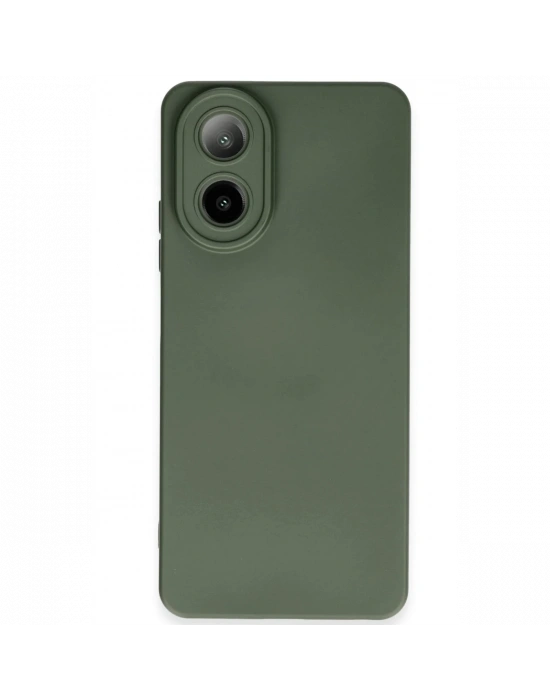 Newface Oppo A38 Kılıf Nano içi Kadife Silikon - Koyu Yeşil