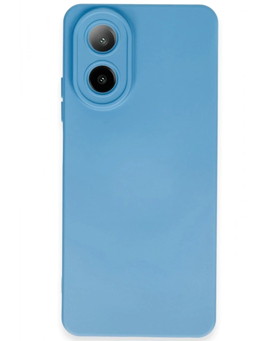 Newface Oppo A38 Kılıf Nano içi Kadife Silikon - Mavi