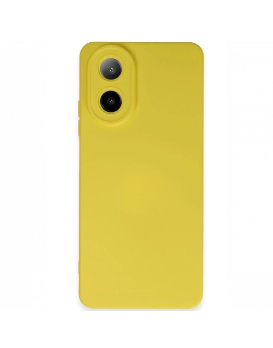 Newface Oppo A38 Kılıf Nano içi Kadife Silikon - Sarı