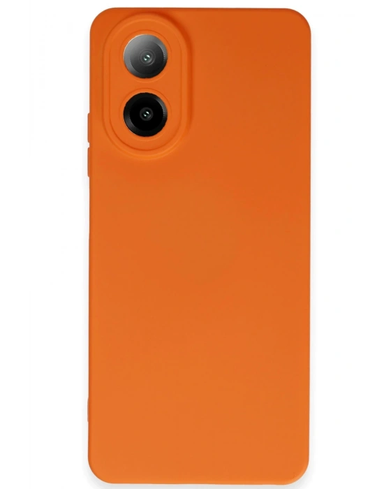 Newface Oppo A38 Kılıf Nano içi Kadife Silikon - Turuncu