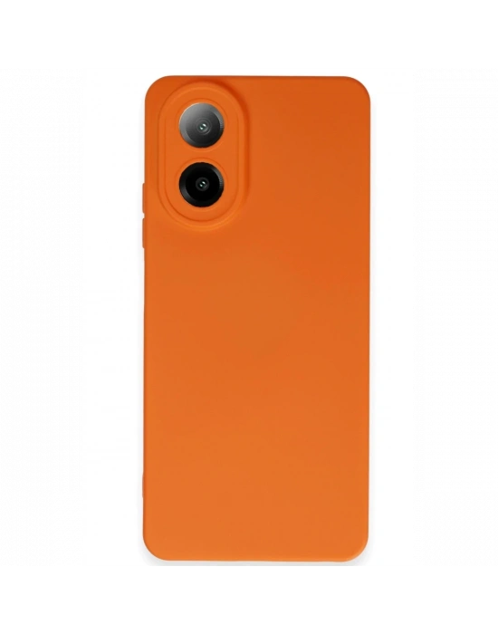 Newface Oppo A38 Kılıf Nano içi Kadife Silikon - Turuncu