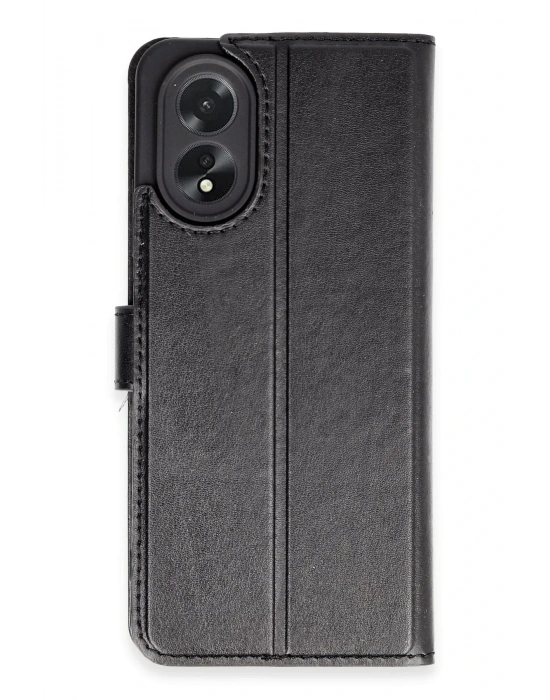 Newface Oppo A38 Kılıf Trend S Plus Kapaklı Kılıf - Siyah