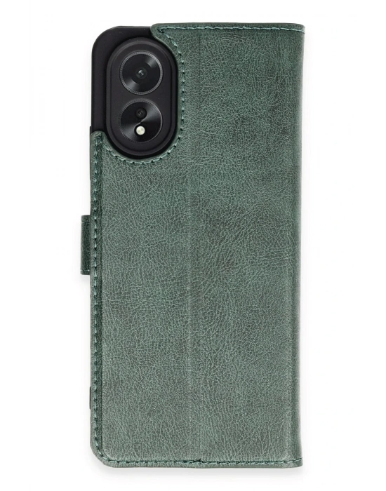 Newface Oppo A38 Kılıf Trend S Plus Kapaklı Kılıf - Yeşil