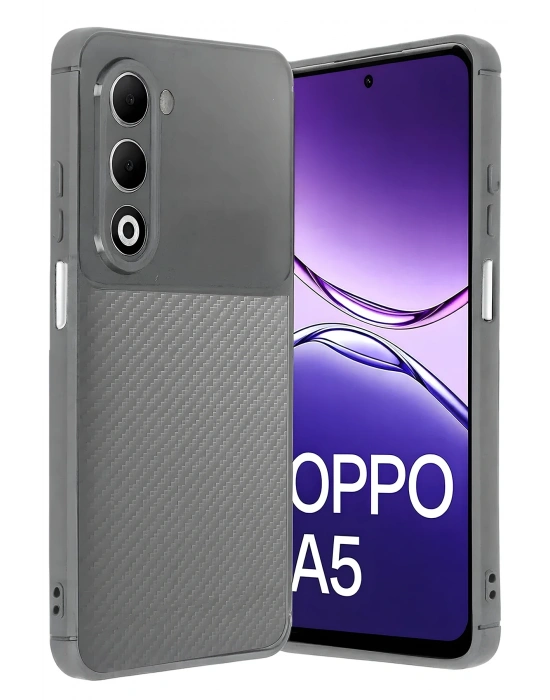 Newface Oppo A5 4G Auto Focus Karbon Kapak - Gri