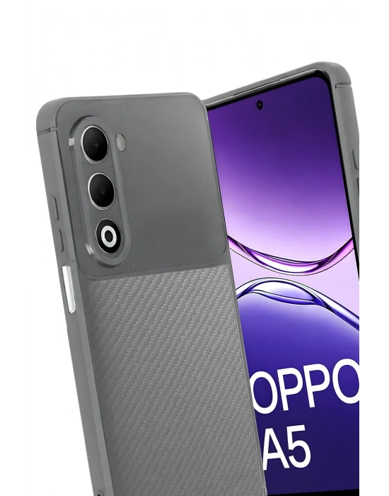 Newface Oppo A5 4G Auto Focus Karbon Kapak - Gri