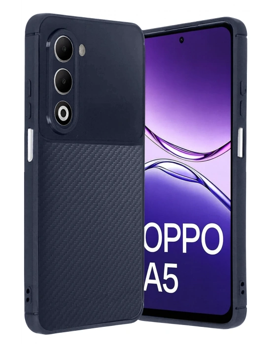 Newface Oppo A5 4G Auto Focus Karbon Kapak - Lacivert