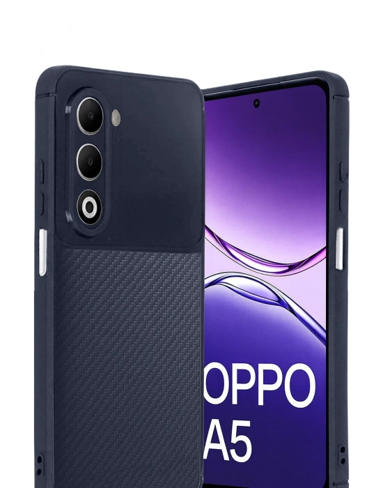 Newface Oppo A5 4G Auto Focus Karbon Kapak - Lacivert