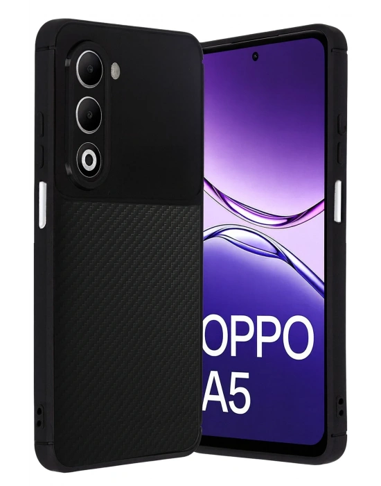 Newface Oppo A5 4G Auto Focus Karbon Kapak - Siyah