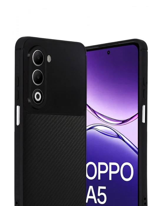 Newface Oppo A5 4G Auto Focus Karbon Kapak - Siyah