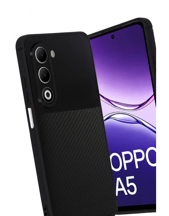 Newface Oppo A5 4G Auto Focus Karbon Kapak - Siyah