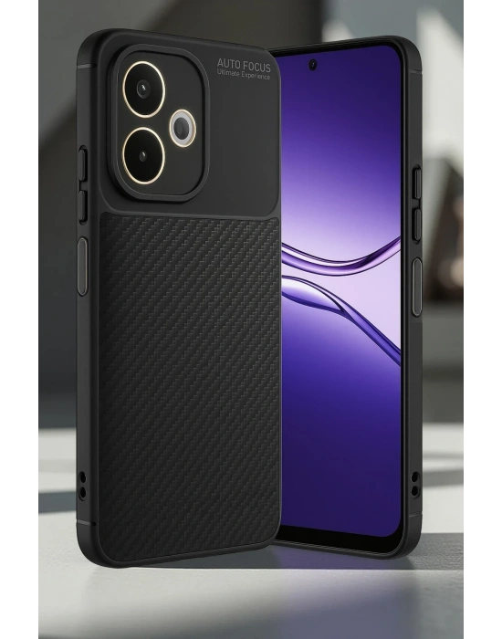 Newface Oppo A5 Pro 4G Kılıf Auto Focus Karbon Kapak - Lacivert