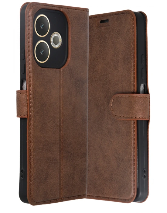 Newface Oppo A5 Pro 4G Trend S Plus Kapaklı Kılıf - Taba