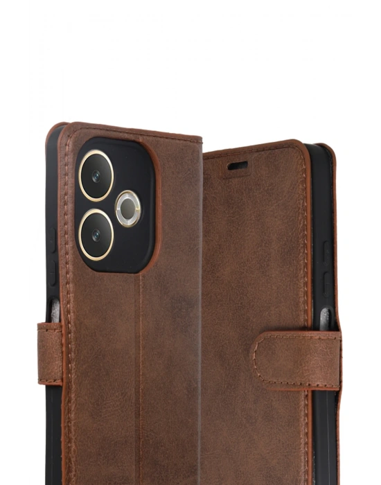 Newface Oppo A5 Pro 4G Trend S Plus Kapaklı Kılıf - Taba