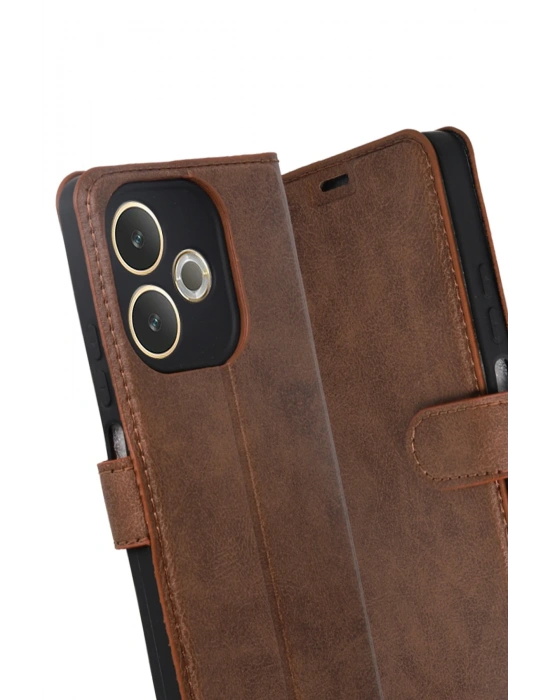 Newface Oppo A5 Pro 4G Trend S Plus Kapaklı Kılıf - Taba