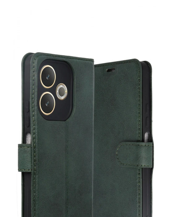 Newface Oppo A5 Pro 4G Trend S Plus Kapaklı Kılıf - Yeşil