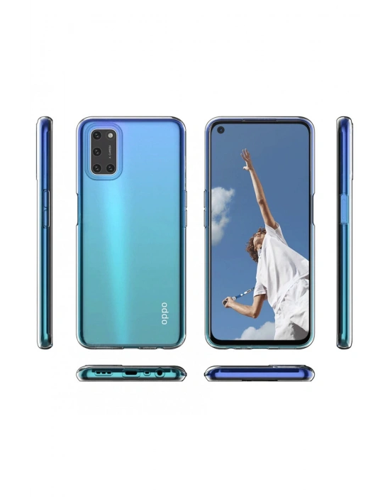 Newface Oppo A52 Kılıf Lüx Şeffaf Silikon