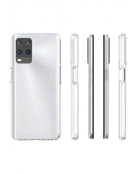 Newface Oppo A54 4G Kılıf Deluxe 2mm Şeffaf Silikon - Şeffaf