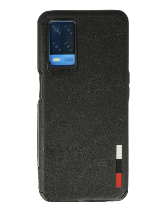 Newface Oppo A54 4G Kılıf Loop Deri Silikon - Siyah