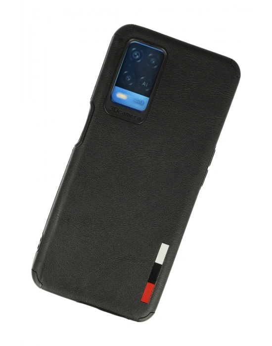 Newface Oppo A54 4G Kılıf Loop Deri Silikon - Siyah