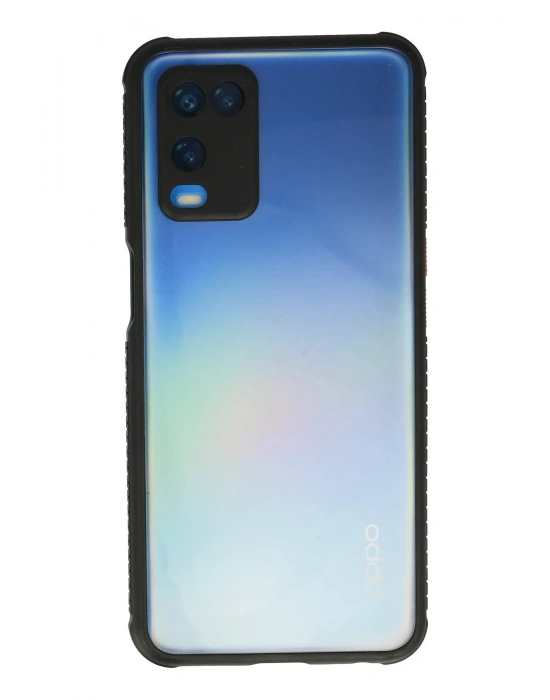 Newface Oppo A54 4G Kılıf Miami Şeffaf Silikon - Siyah