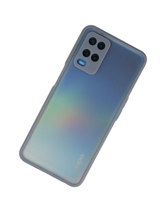 Newface Oppo A54 4G Kılıf Montreal Silikon Kapak - Gri