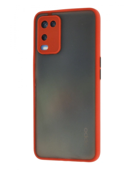 Newface Oppo A54 4G Kılıf Montreal Silikon Kapak - Kırmızı