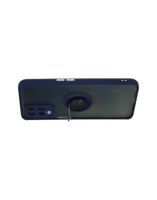 Newface Oppo A54 4G Kılıf Montreal Yüzüklü Silikon Kapak - Lacivert