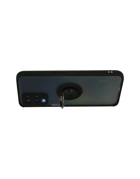 Newface Oppo A54 4G Kılıf Montreal Yüzüklü Silikon Kapak - Siyah
