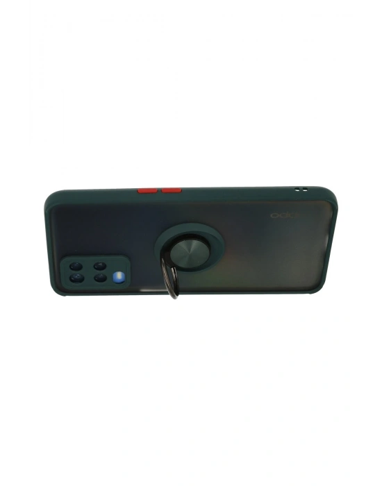 Newface Oppo A54 4G Kılıf Montreal Yüzüklü Silikon Kapak - Yeşil
