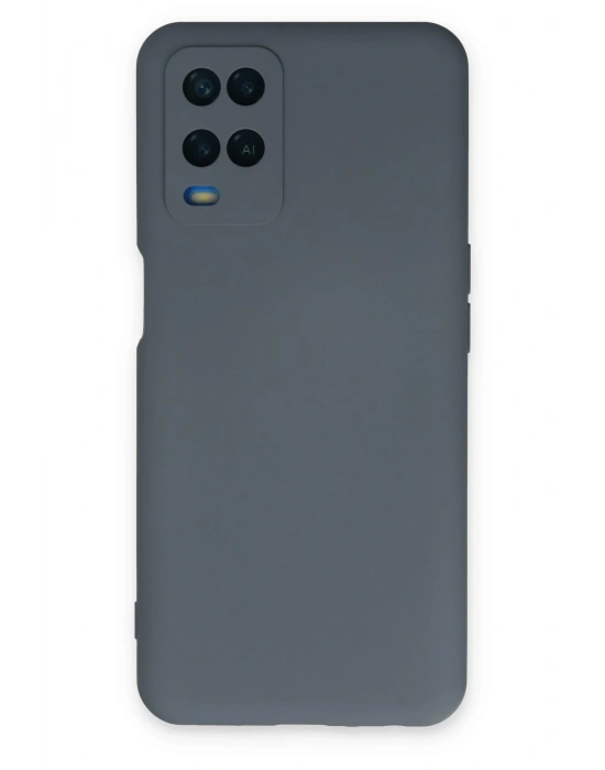 Newface Oppo A54 4G Kılıf Nano içi Kadife Silikon - Gri