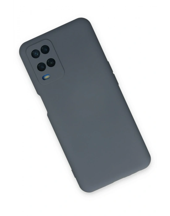 Newface Oppo A54 4G Kılıf Nano içi Kadife Silikon - Gri