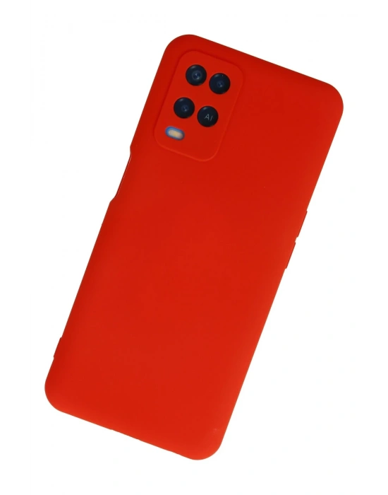 Newface Oppo A54 4G Kılıf Nano içi Kadife Silikon - Kırmızı