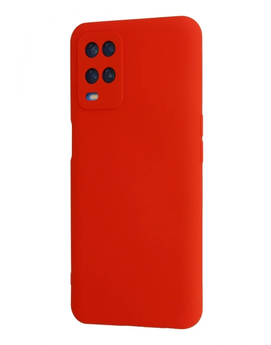 Newface Oppo A54 4G Kılıf Nano içi Kadife Silikon - Kırmızı