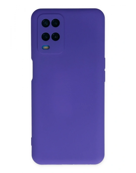 Newface Oppo A54 4G Kılıf Nano içi Kadife Silikon - Mor