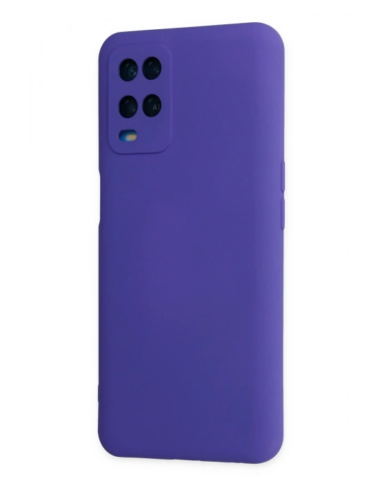 Newface Oppo A54 4G Kılıf Nano içi Kadife Silikon - Mor