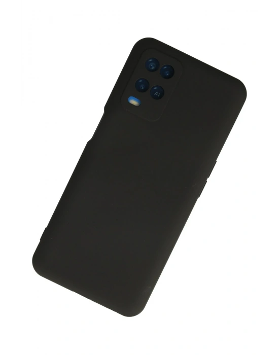 Newface Oppo A54 4G Kılıf Nano içi Kadife Silikon - Siyah
