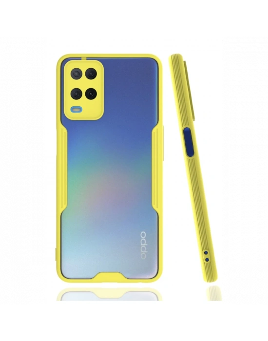 Newface Oppo A54 4G Kılıf Platin Silikon - Sarı