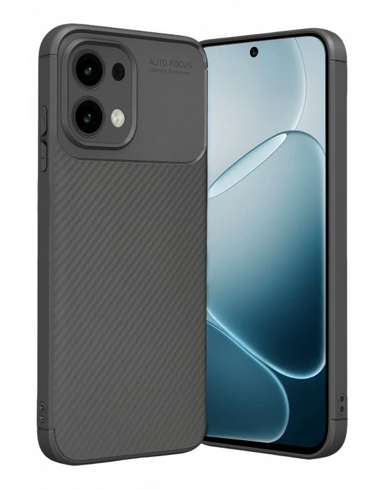 Newface Oppo A6 Pro 4G Auto Focus Karbon Kapak - Gri