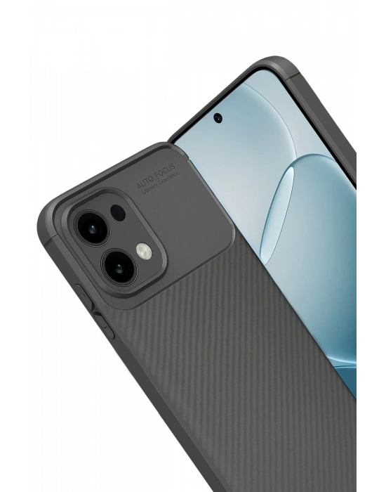 Newface Oppo A6 Pro 4G Auto Focus Karbon Kapak - Gri