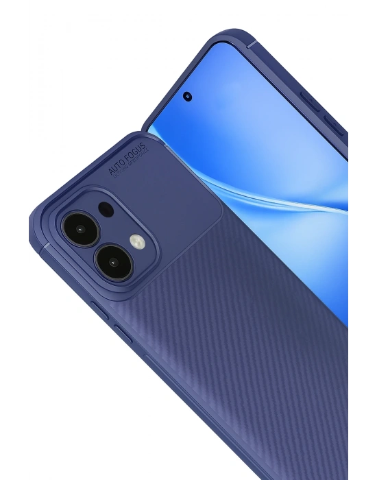 Newface Oppo A6 Pro 4G Auto Focus Karbon Kapak - Lacivert