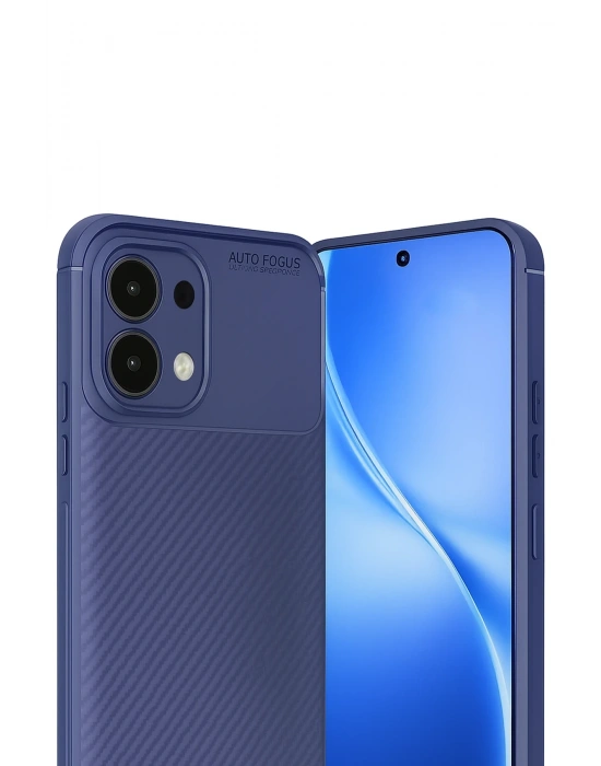 Newface Oppo A6 Pro 4G Auto Focus Karbon Kapak - Lacivert