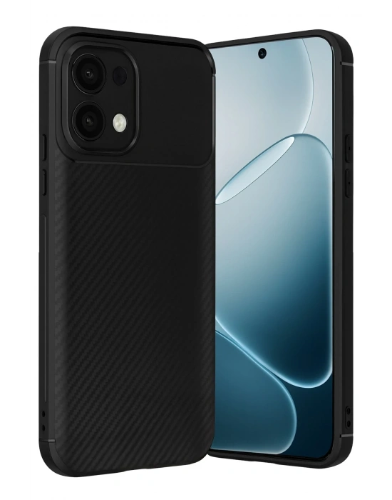 Newface Oppo A6 Pro 4G Auto Focus Karbon Kapak - Siyah