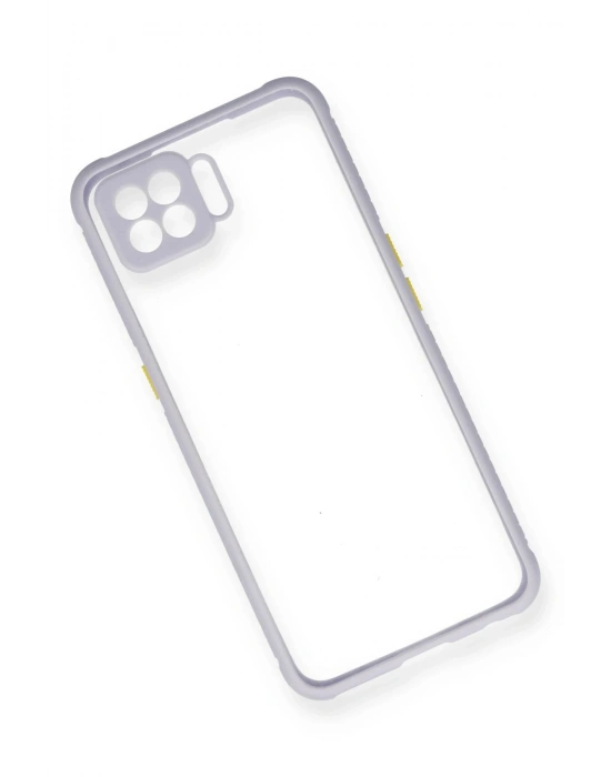 Newface Oppo A73 Kılıf Miami Şeffaf Silikon - Lila