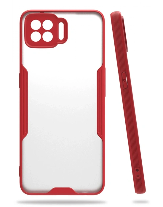 Newface Oppo A73 Kılıf Platin Silikon - Kırmızı