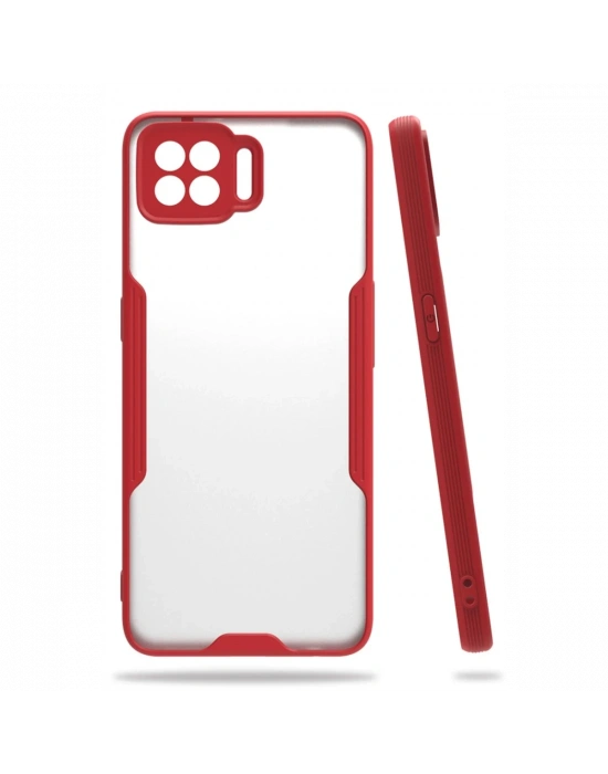 Newface Oppo A73 Kılıf Platin Silikon - Kırmızı